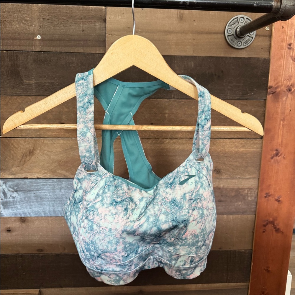 Brooks Teal and Pink Sports Bra